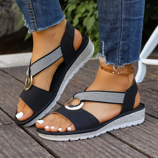 Sandalias de Cuña Trenzada