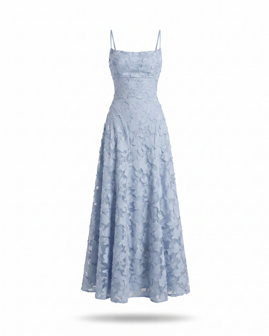 LAURA - Vestido Satinado con Escote en V