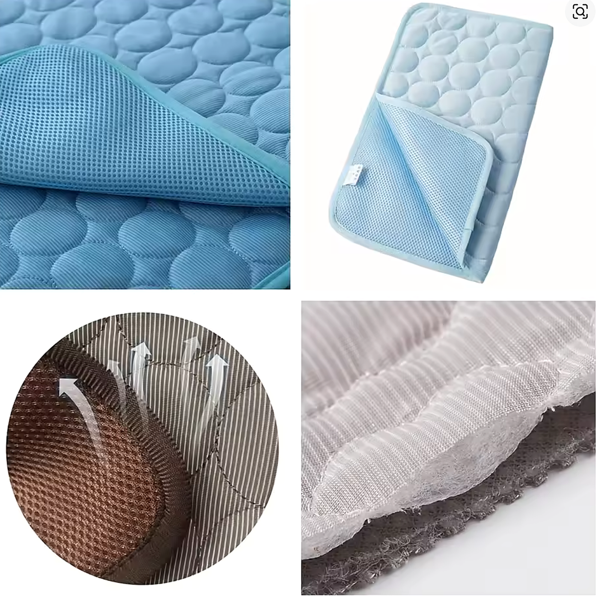 Alfombra refrescante para perros y gatos, cama de verano extra grande, duradera y apta para sofá.
