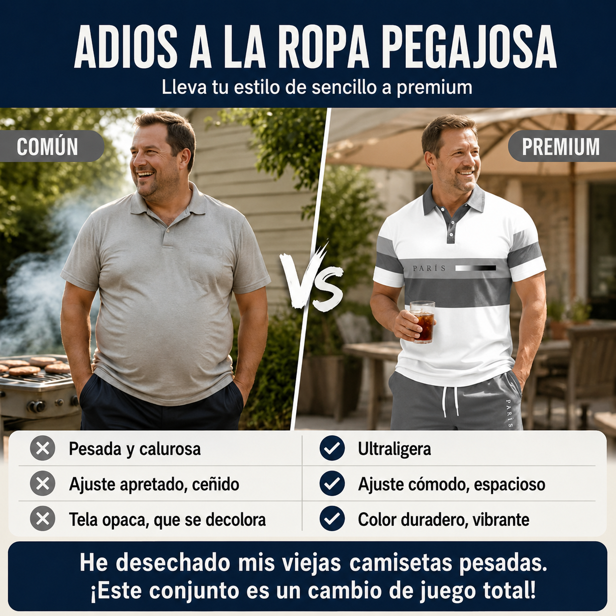 PEDRO - Conjunto de 2 piezas (camisa y pantalones cortos) para hombre: cómodo, transpirable y versátil, ideal para el verano, el tiempo libre y los viajes