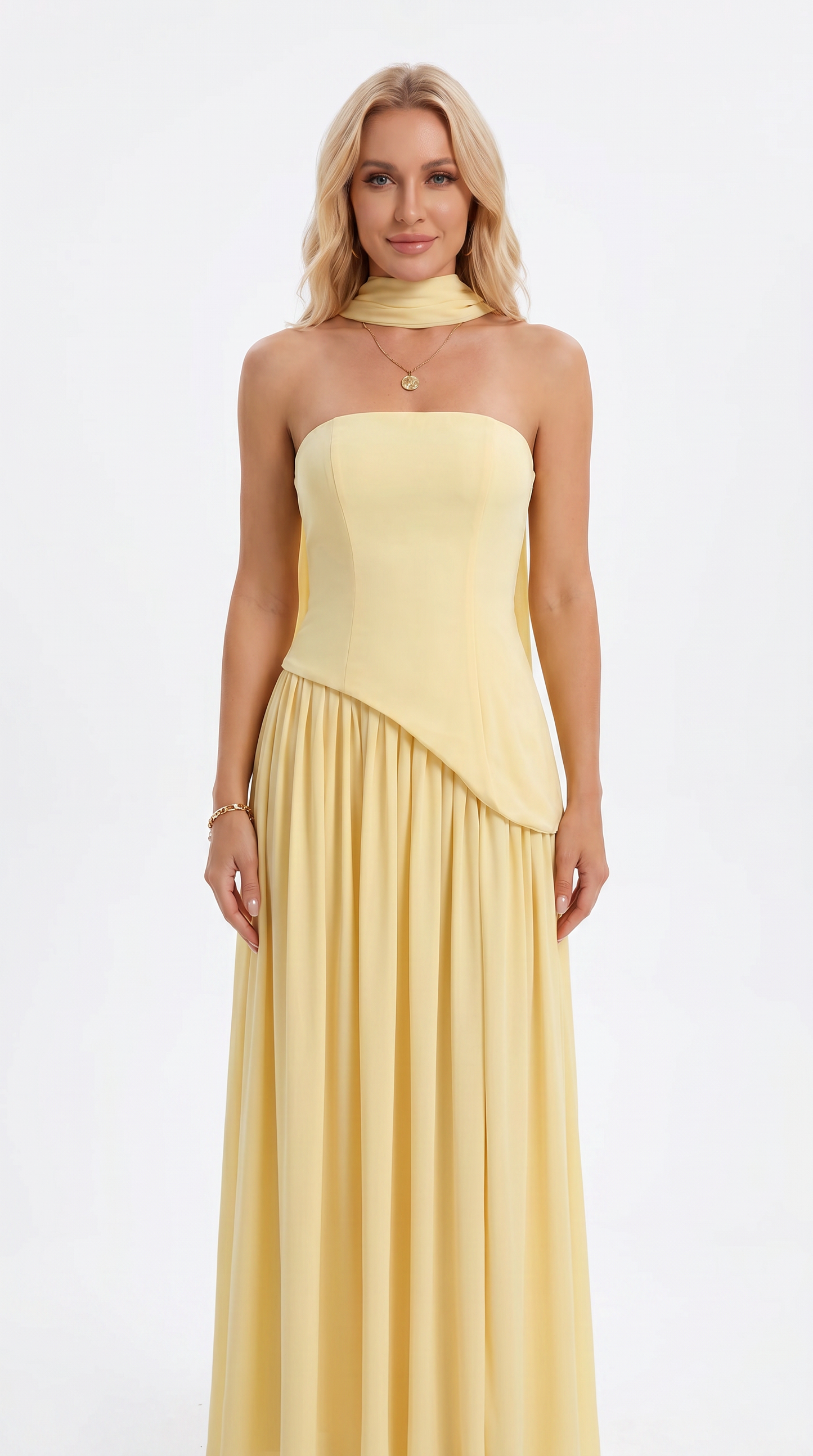 CLEO - Vestido con tirantes cruzados