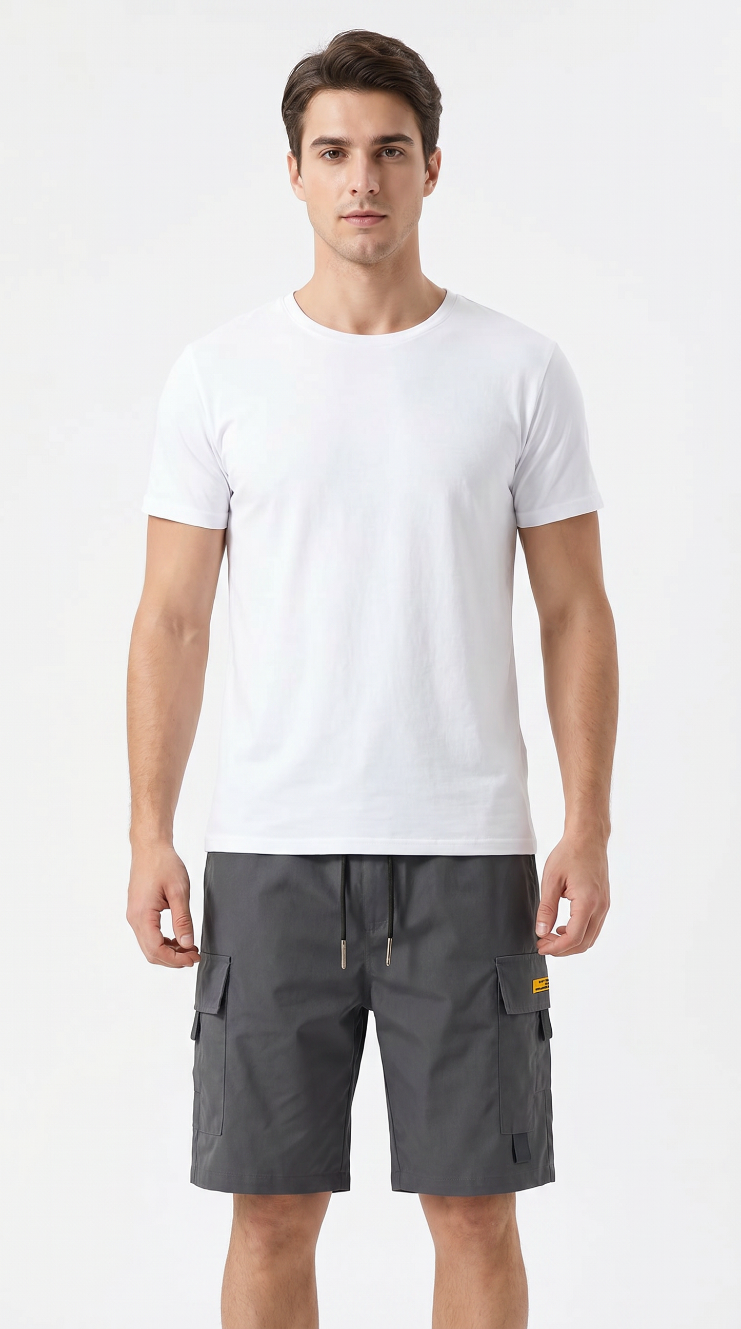 MAX - Pantalones cortos cargo informales para hombre
