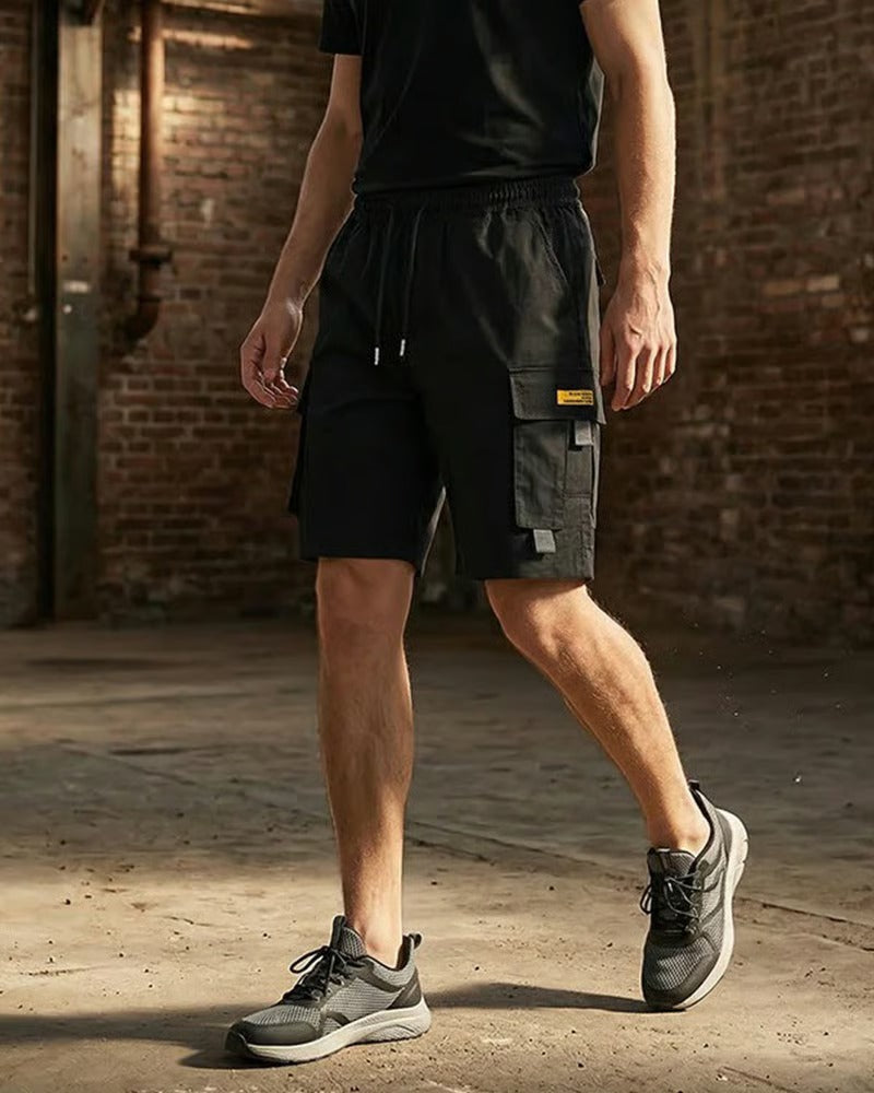 MAX - Pantalones cortos cargo informales para hombre