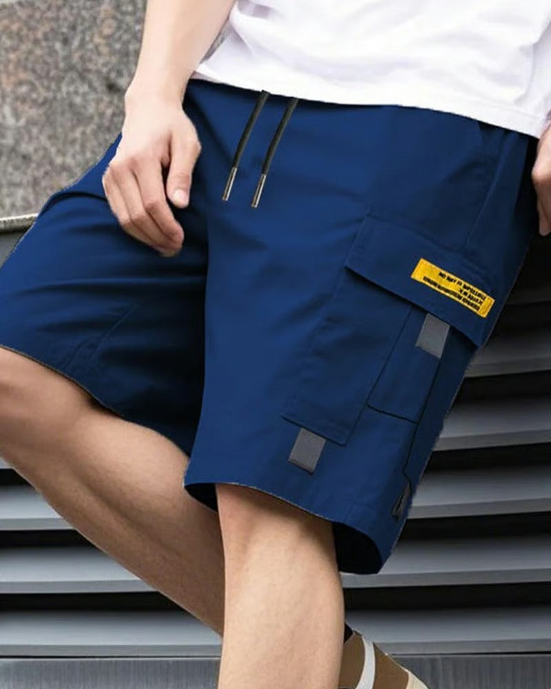 MAX - Pantalones cortos cargo informales para hombre