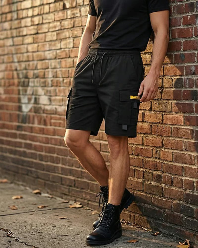 MAX - Pantalones cortos cargo informales para hombre