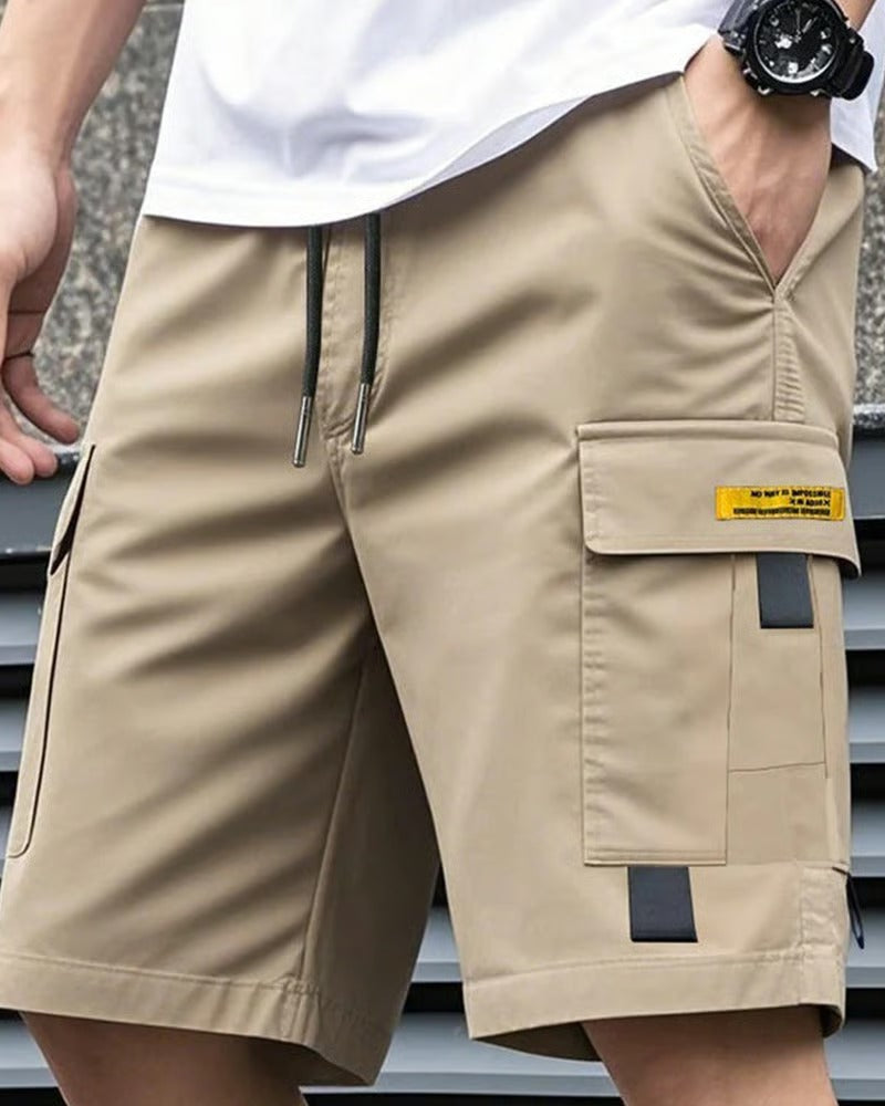 MAX - Pantalones cortos cargo informales para hombre