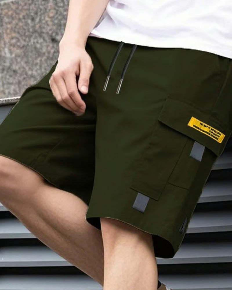 MAX - Pantalones cortos cargo informales para hombre