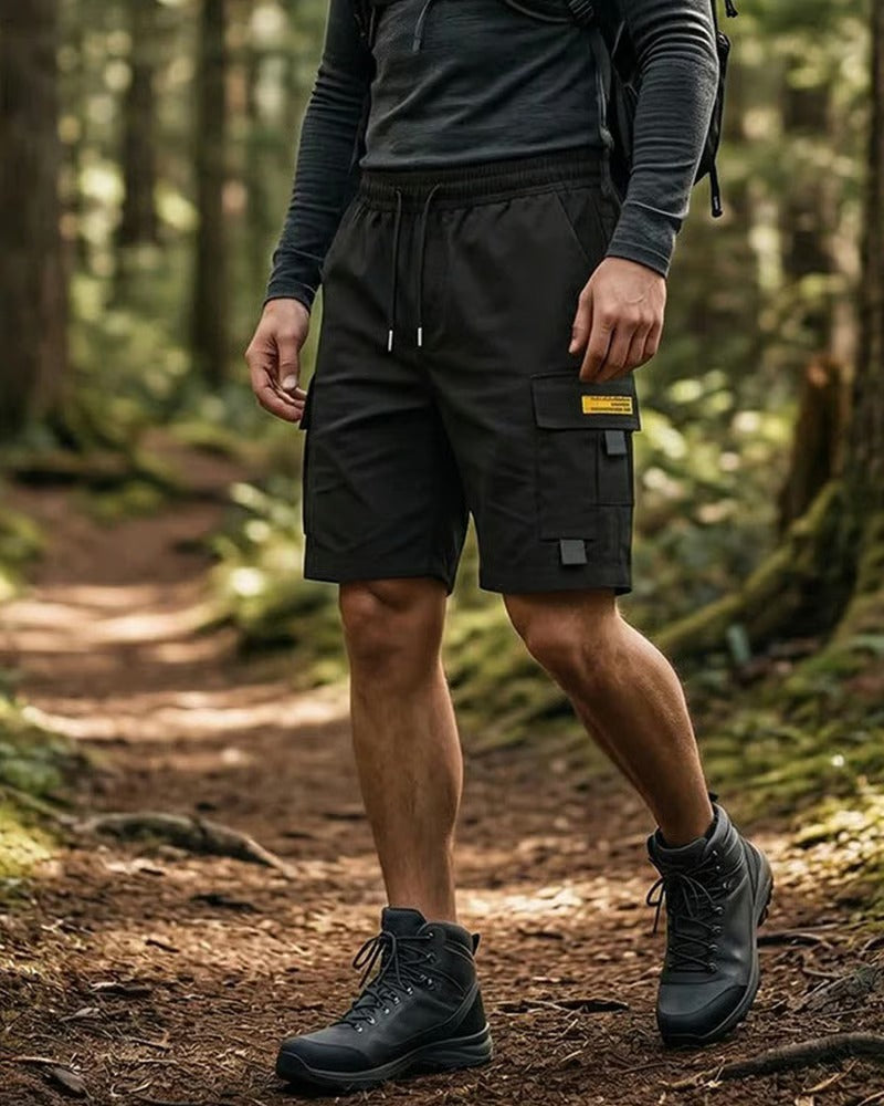MAX - Pantalones cortos cargo informales para hombre