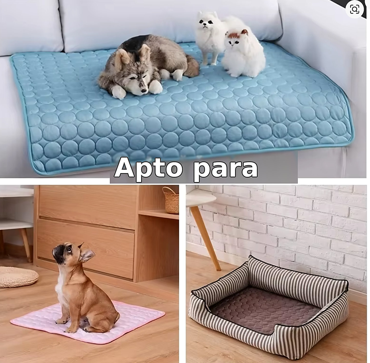 Alfombra refrescante para perros y gatos, cama de verano extra grande, duradera y apta para sofá.